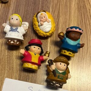 Fisher Price Little People Nativity Set Figures Lot of 5